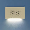 SnapPower Horizontal GuideLight 2PLUS - Ivory, Duplex - Wallplate Warehouse O1GL - HXIV - NP21 00810119640710 1 Duplex