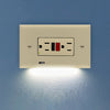 SnapPower Horizontal GuideLight 2PLUS - Ivory, GFCI - Wallplate Warehouse O1GL - HFIV - NP21 00810119640796 1 Rocker