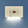 SnapPower Horizontal GuideLight 2PLUS - Light Almond, GFCI - Wallplate Warehouse O1GL - HFLA - NP21 00810119640789 1 Rocker