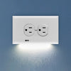 SnapPower Horizontal GuideLight 2PLUS - White, Duplex - Wallplate Warehouse O1GL - HXWH - NP21 00810119640697 1 Duplex
