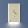 SnapPower Switchlight - 1 Toggle, Light Almond - Wallplate Warehouse 01 - SPLG - 100 - TGLA 851322008935 1 Toggle