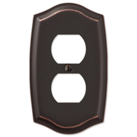 Sonoma Aged Bronze Steel - 1 Duplex Wallplate - Wallplate Warehouse 159DDB 070686573099 1 Duplex