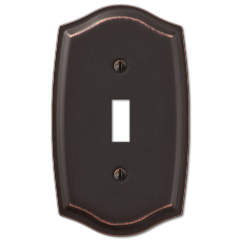 Sonoma Aged Bronze Steel - 1 Toggle Wallplate - Wallplate Warehouse 159TDB 070686573082 1 Toggle