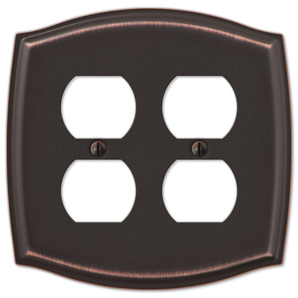 Sonoma Aged Bronze Steel - 2 Duplex Wallplate - Wallplate Warehouse 159DDDB 070686573143 2 Duplex