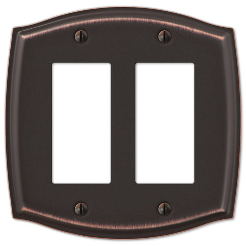 Sonoma Aged Bronze Steel - 2 Rocker Wallplate - Wallplate Warehouse 159RRDB 070686573150 2 Rocker