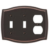 Sonoma Aged Bronze Steel - 2 Toggle / 1 Duplex Wallplate - Wallplate Warehouse 159TTDDB 070686574058 2 Toggle / 1 Duplex