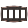 Sonoma Aged Bronze Steel - 4 Rocker Wallplate - Wallplate Warehouse 159R4DB 070686573198 4 Rocker