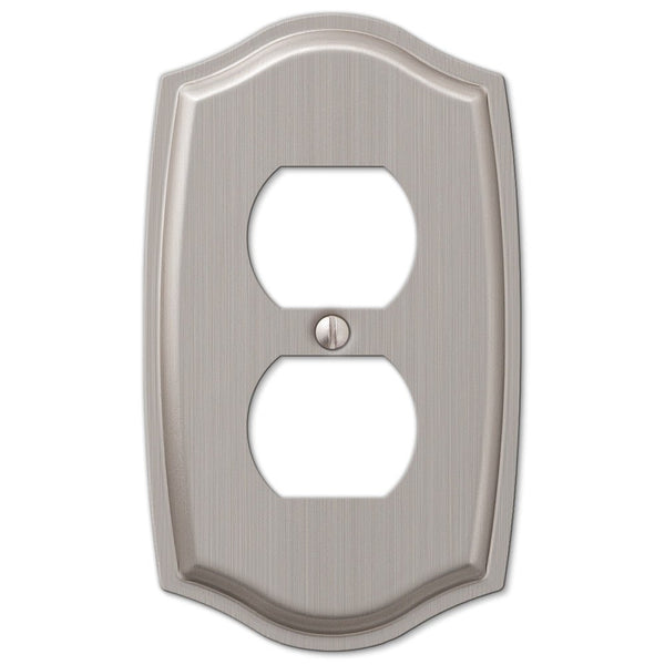 Sonoma Brushed Nickel Steel - 1 Duplex Wallplate - Wallplate Warehouse 159DBN 070686572948 1 Duplex
