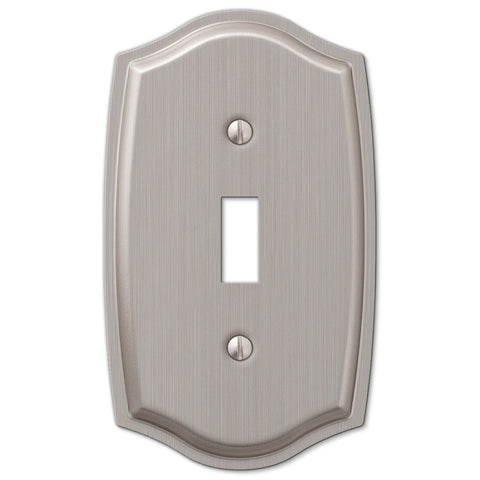Sonoma Brushed Nickel Steel - 1 Toggle Wallplate - Wallplate Warehouse 159TBN 070686572931 1 Toggle