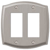 Sonoma Brushed Nickel Steel - 2 Rocker Wallplate - Wallplate Warehouse 159RRBN 070686573006 2 Rocker
