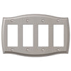 Sonoma Brushed Nickel Steel - 4 Rocker Wallplate - Wallplate Warehouse 159R4BN 070686573068 4 Rocker