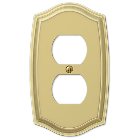 Sonoma Polished Brass Steel - 1 Duplex Wallplate - Wallplate Warehouse 159DBR 070686573228 1 Duplex