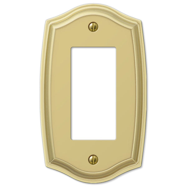Sonoma Polished Brass Steel - 1 Rocker Wallplate - Wallplate Warehouse 159RBR 070686573235 1 Rocker