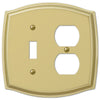 Sonoma Polished Brass Steel - 1 Toggle / 1 Duplex Wallplate - Wallplate Warehouse 159TDBR 070686573259 1 Toggle / 1 Duplex