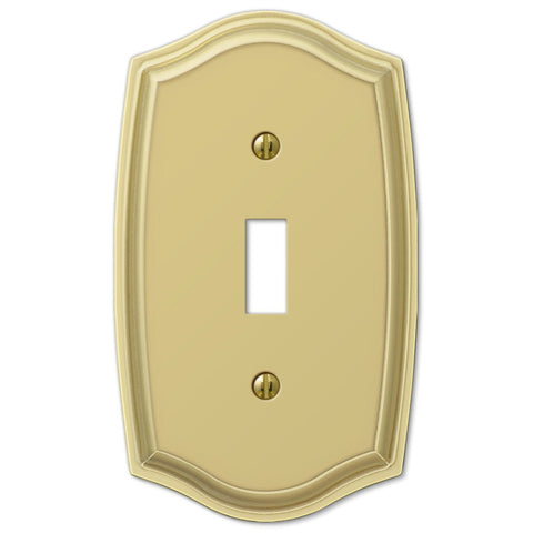 Sonoma Polished Brass Steel - 1 Toggle Wallplate - Wallplate Warehouse 159TBR 070686573211 1 Toggle