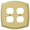 Sonoma Polished Brass Steel - 2 Duplex Wallplate - Wallplate Warehouse 159DDBR 070686573273 2 Duplex