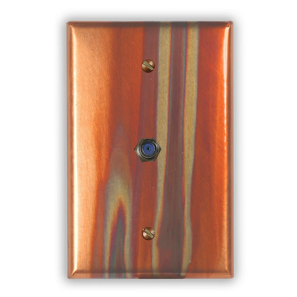 Stellar Copper - 1 Cable Jack Wallplate - Wallplate Warehouse STELCOP1CJ 819332025236