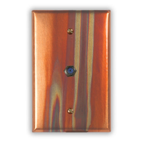Stellar Copper - 1 Cable Jack Wallplate - Wallplate Warehouse STELCOP1CJ 819332025236