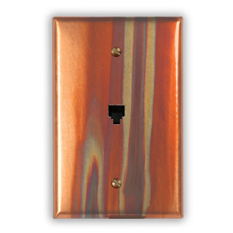 Stellar Copper - 1 Phone Jack Wallplate - Wallplate Warehouse STELCOP1PJ 819332025243