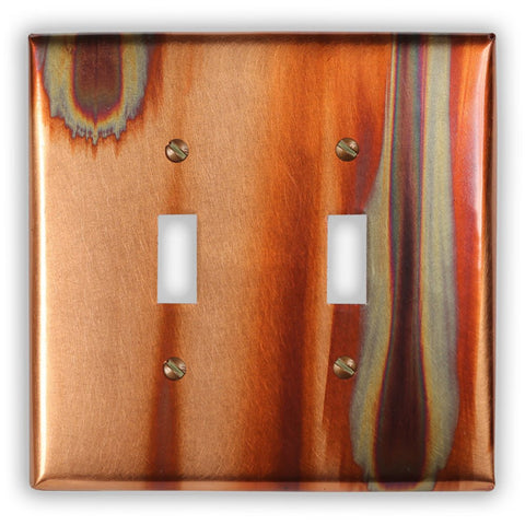 Stellar Copper - 2 Toggle Wallplate - Wallplate Warehouse STELCOP2T 819332025052 2 Toggle