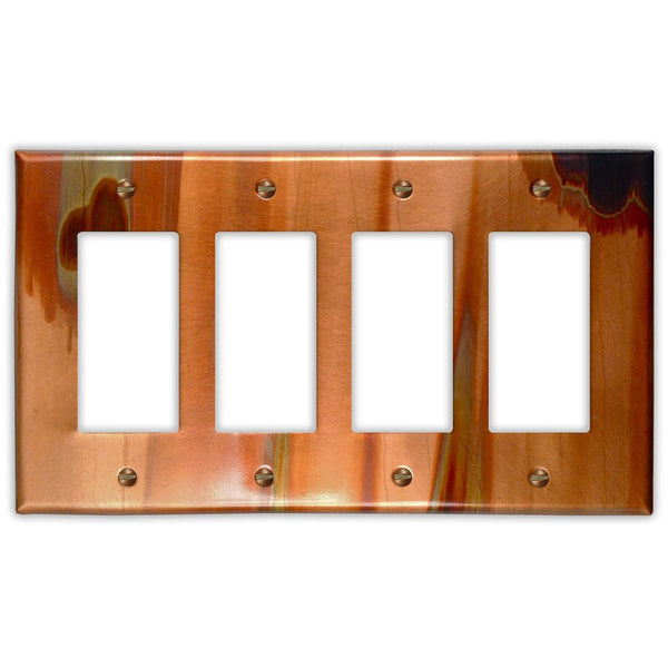 Stellar Copper - 4 Rocker Wallplate - Wallplate Warehouse STELCOP4R 819332025120 4 Rocker