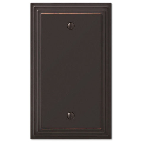 Steps Aged Bronze Cast - 1 Blank Wallplate - Wallplate Warehouse 84BVB 070686558003 1 Blank