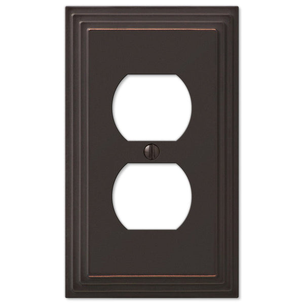 Steps Aged Bronze Cast - 1 Duplex Wallplate - Wallplate Warehouse 84DVB 070686452851 1 Duplex