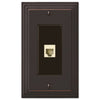 Steps Aged Bronze Cast - 1 Phone Jack Wallplate - Wallplate Warehouse 84PHVB 070686581605 Phone Jacks