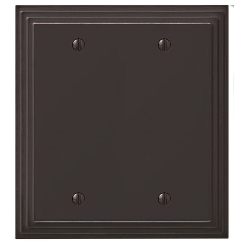 Steps Aged Bronze Cast - 2 Blank Wallplate - Wallplate Warehouse 84BBVB - B 070686020630 2 Blank