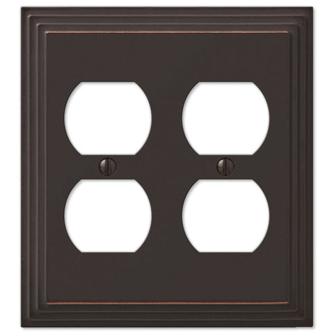 Steps Aged Bronze Cast - 2 Duplex Wallplate - Wallplate Warehouse 84DDVB 070686553497 2 Duplex