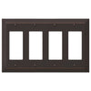 Steps Aged Bronze Cast - 4 Rocker Wallplate - Wallplate Warehouse 84R4VB 070686554869 4 Rocker
