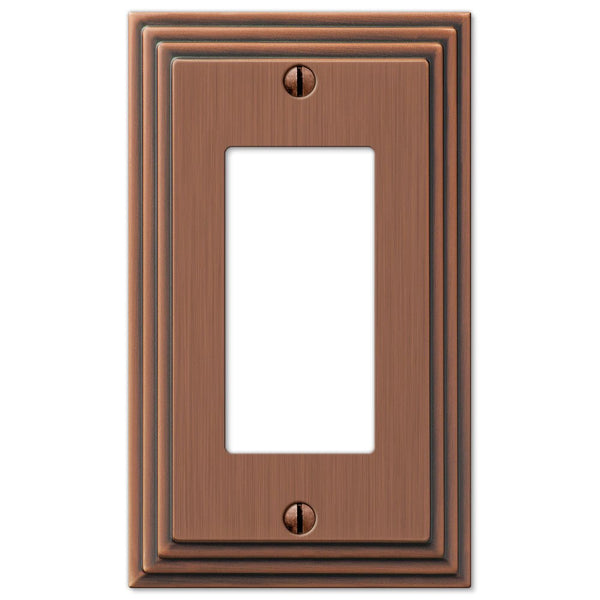 Steps Antique Copper Cast - 1 Rocker Wallplate - Wallplate Warehouse 84RAC 070686331392 1 Rocker