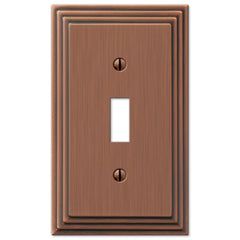 Steps Antique Copper Cast - 1 Toggle Wallplate