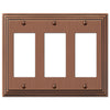 Steps Antique Copper Cast - 3 Rocker Wallplate - Wallplate Warehouse 84RRRAC 070686554913 3 Rocker