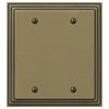Steps Rustic Brass Cast - 2 Blank Wallplate - Wallplate Warehouse 84BBRB - B 070686020616 2 Blank