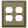 Steps Rustic Brass Cast - 2 Duplex Wallplate - Wallplate Warehouse 84DDRB 070686553534 2 Duplex