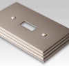 Steps Satin Nickel Cast - 1 Blank Wallplate - Wallplate Warehouse 84BN 070686557914 1 Blank