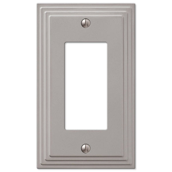 Steps Satin Nickel Cast - 1 Rocker Wallplate - Wallplate Warehouse 84RN 070686331101 1 Rocker