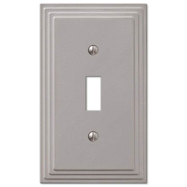 Steps Satin Nickel Cast - 1 Toggle Wallplate - Wallplate Warehouse 84TN 070686331064 1 Toggle