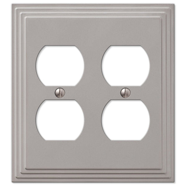Steps Satin Nickel Cast - 2 Duplex Wallplate - Wallplate Warehouse 84DDN 070686553565 2 Duplex