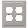 Steps Satin Nickel Cast - 2 Duplex Wallplate - Wallplate Warehouse 84DDN 070686553565 2 Duplex