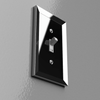 Studio Polished Chrome Cast - 1 Toggle Wallplate - Wallplate Warehouse 61TCH 070686555835 1 Toggle