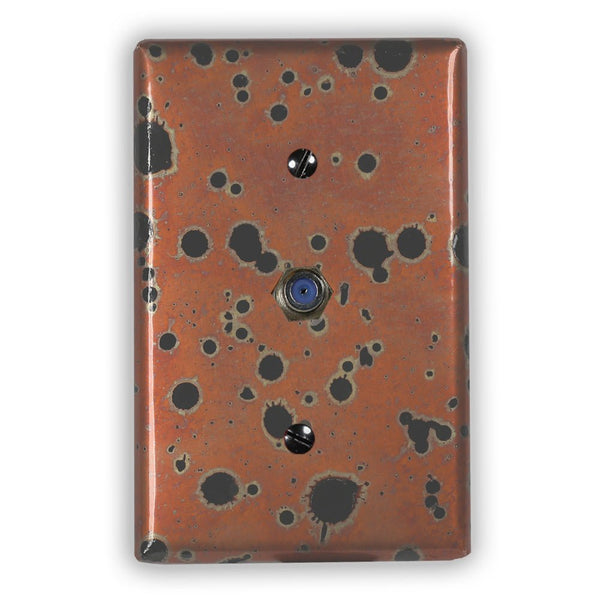 Sunburst Copper - 1 Cable Jack Wallplate - Wallplate Warehouse SUNBCOP1CJ 819332025748