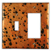 Sunburst Copper - 1 Toggle / 1 Rocker Wallplate - Wallplate Warehouse SUNBCOP1T1R 819332025380 1 Toggle / 1 Rocker
