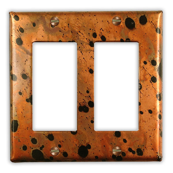Sunburst Copper - 2 Rocker Wallplate - Wallplate Warehouse SUNBCOP2R 819332025342 2 Rocker