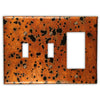 Sunburst Copper - 2 Toggle / 1 Rocker Wallplate - Wallplate Warehouse SUNBCOP2T1R 819332025687 2 Toggle / 1 Rocker