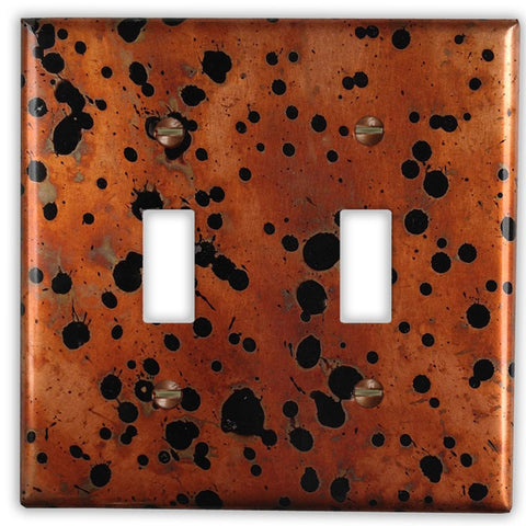 Sunburst Copper - 2 Toggle Wallplate - Wallplate Warehouse SUNBCOP2T 819332025298 2 Toggle