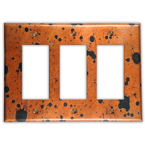Sunburst Copper - 3 Rocker Wallplate - Wallplate Warehouse SUNBCOP3R 819332025359 3 Rocker