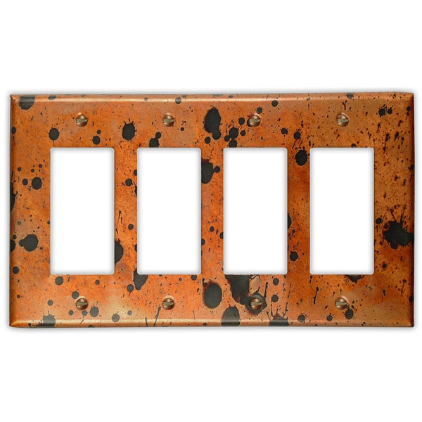 Sunburst Copper - 4 Rocker Wallplate - Wallplate Warehouse SUNBCOP4R 819332025366 4 Rocker