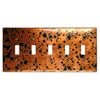 Sunburst Copper - 5 Toggle Wallplate - Wallplate Warehouse SUNBCOP5T 819332025328 5 Toggle